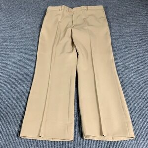 VTG Creighton USN Navy Pants Mens 40 38x29 Khaki Tan Military Uniform Trousers